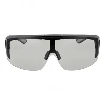FILA Unisex Akiniai SFI126-99U28F Shield Stiliaus Juodas Rėmas Rūkyti Lęšiai UV400