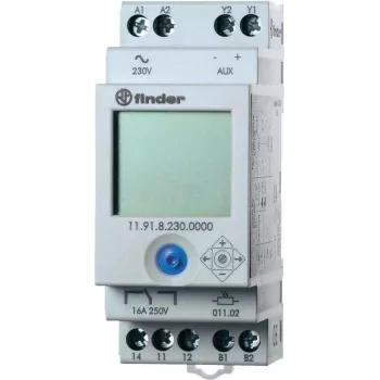 Finder prieblandos jungiklis 35 mm DIN bėgiui, serija 11.91.8.230, 2-150 lx, 230 V AC, 1 perjungiamasis kontaktas 11.91.8.230.0000