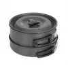 FIREMAPLE FMC-201 Camping Cookware Set – 8 dalių kempingo indų rinkinys, kietai anoduoto aliuminio puodų ir keptuvės komplektas su lizdiniu dizainu 1–2 asmenims