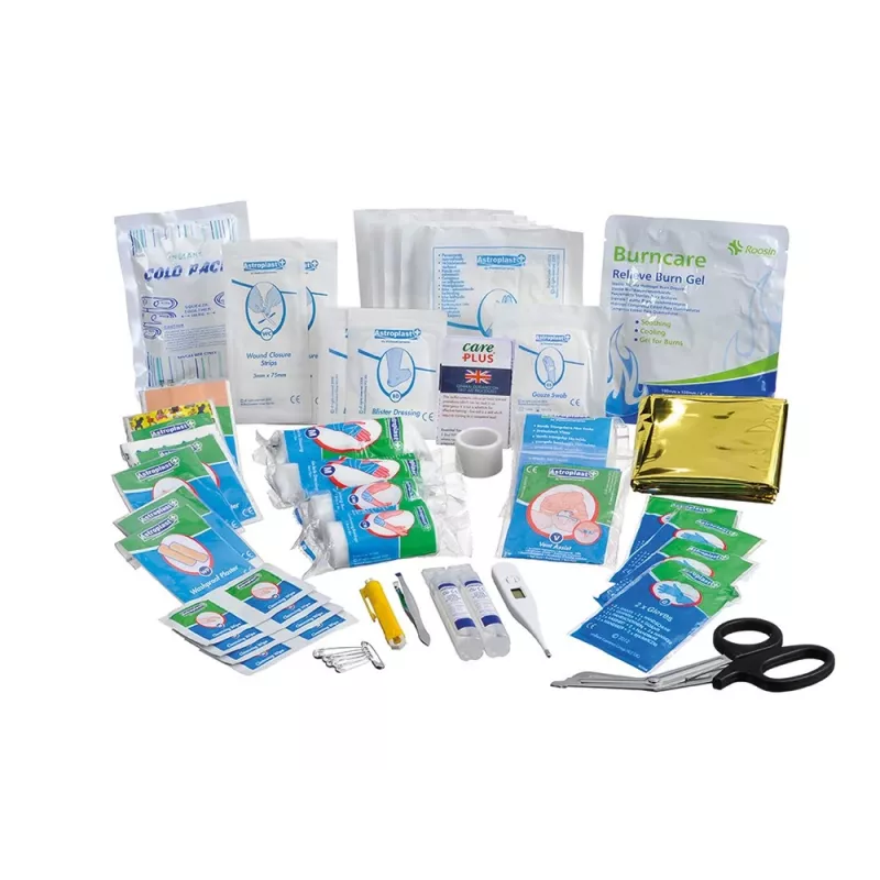 First Aid Kit Family Care Plus Travel – 50 dalių vandeniui atsparus ripstop nailono rinkinys namams, lauko sąlygoms ir stovyklavimui