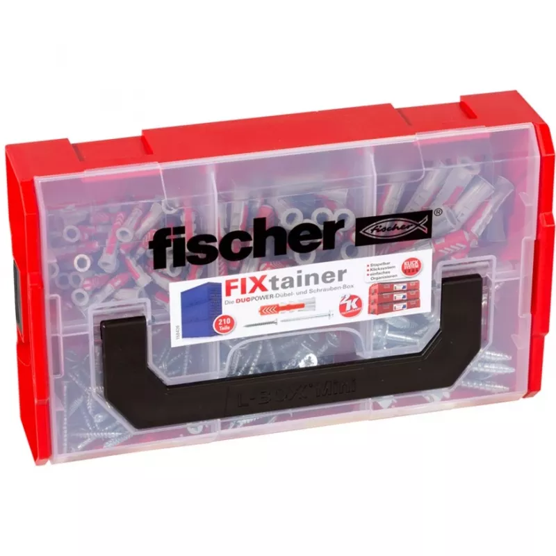 Fischer DUO-Line varžtų ir kaiščių rinkinys dėžutėje, 105 dalys, DUOPOWER ir DUOTEC 535969