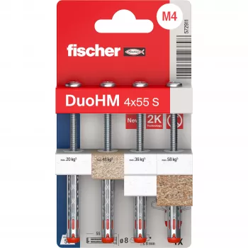Fischer DuoHM 4x55 S PH PZ tuščiavidurių sienų inkaras 55 mm, 4 vnt. 572911