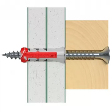 fischer DUOPOWER 6x30 universali sieninė kaištis BigBox, šviesiai pilka/raudona, 950 vnt., perpildoma dėžutė 570548