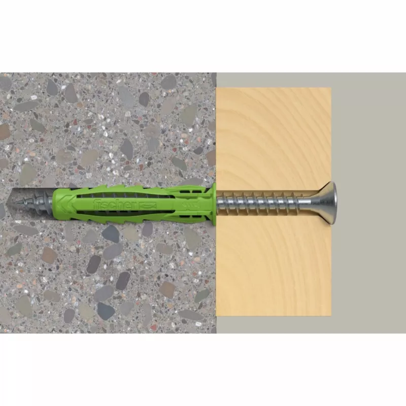 Fischer DUOPOWER varžtų ir kaiščių rinkinys 100 vnt. - 6x30/8x40/10x50 mm - PZ2 - Žalias