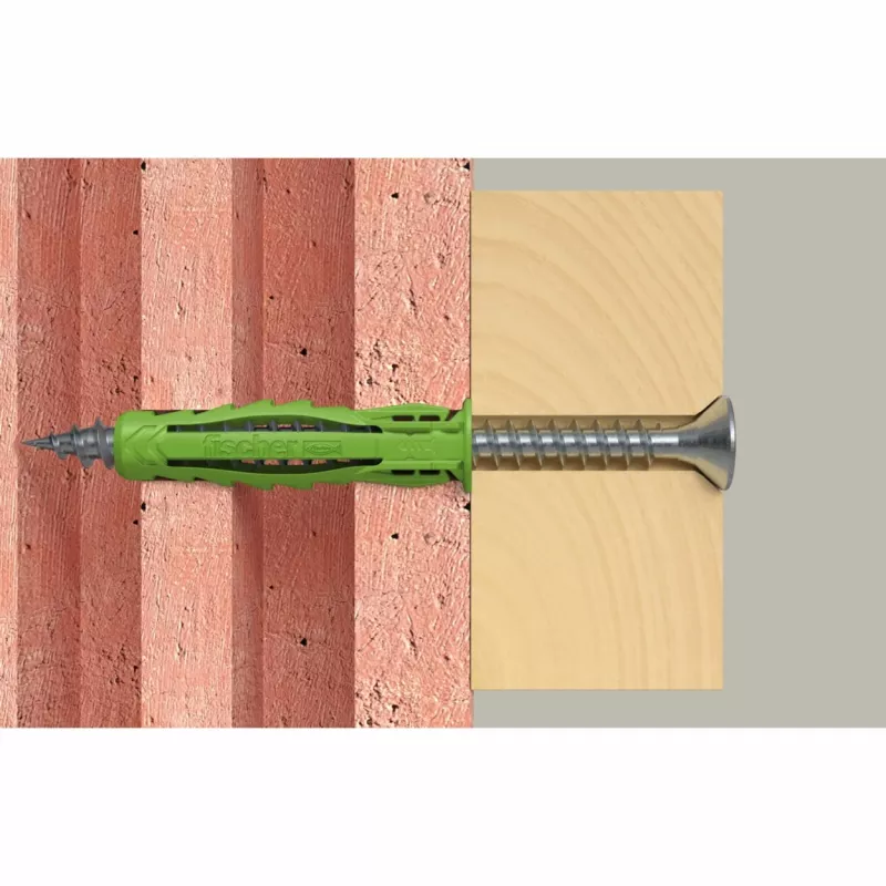 Fischer DUOPOWER varžtų ir kaiščių rinkinys 100 vnt. - 6x30/8x40/10x50 mm - PZ2 - Žalias