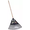 Fiskars Solid lapų grėblys, 52 cm polipropileno galvutė, 175 cm aliuminio kotas, 25 lanksčios šakelės, juoda/oranžinė