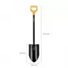 Fiskars Solid+ XL aštrus kastuvas su plienine D rankena, boro plieno geležte, 1250 mm