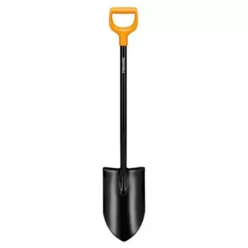 Fiskars Solid+ XL aštrus kastuvas su plienine D rankena, boro plieno geležte, 1250 mm