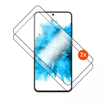 FIXED Full Cover 2.5D grūdinto stiklo ekrano apsauga su montavimo rėmeliu, skirta Samsung Galaxy A57 5G, 2 vnt., Juoda