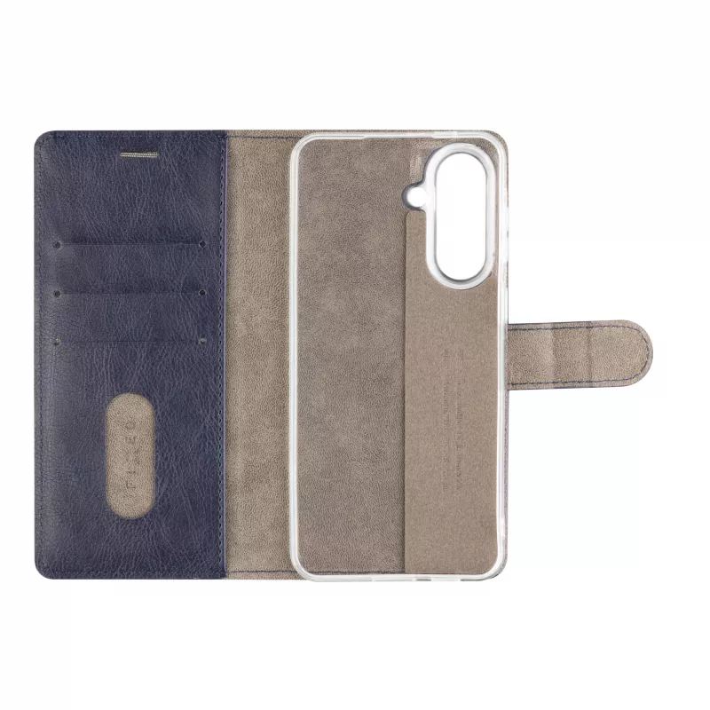 Fixed Opus Knyginis Dėklas Samsung Galaxy A57 5G, Dirbtinė Oda, Mėlyna