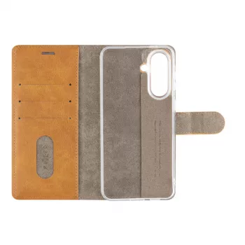 Fixed Opus Knyginis Dėklas, Skirtas „Samsung Galaxy A57 5G“, Dirbtinė Oda, Ruda