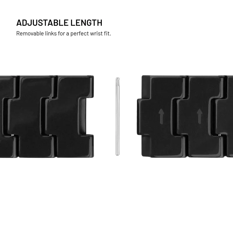 FIXED Resin Strap pro, skirta Apple Watch 44/45/46/49, anglies juoda