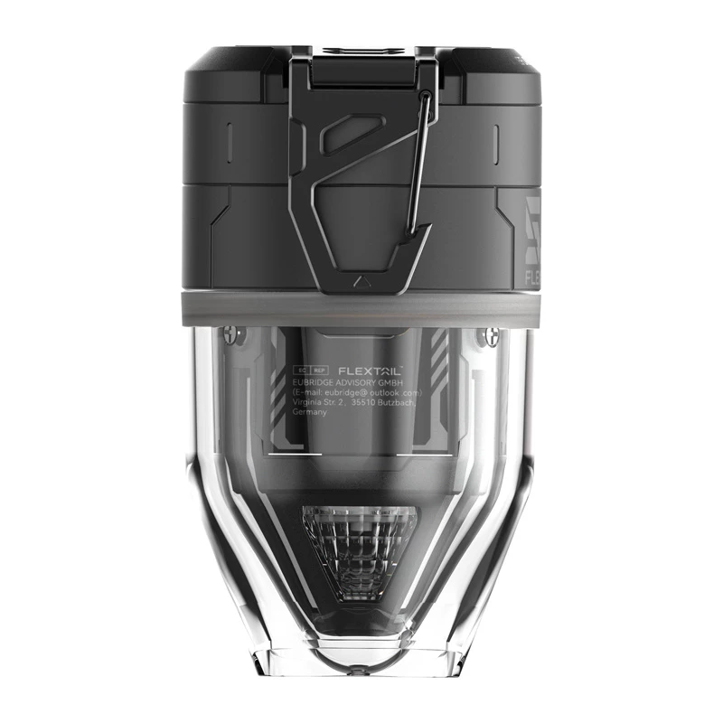 Flextail Max Pump 3 nešiojamasis oro siurblys (juodas) – 300 L/min, 500 liumenų LED, IPX4, USB-C