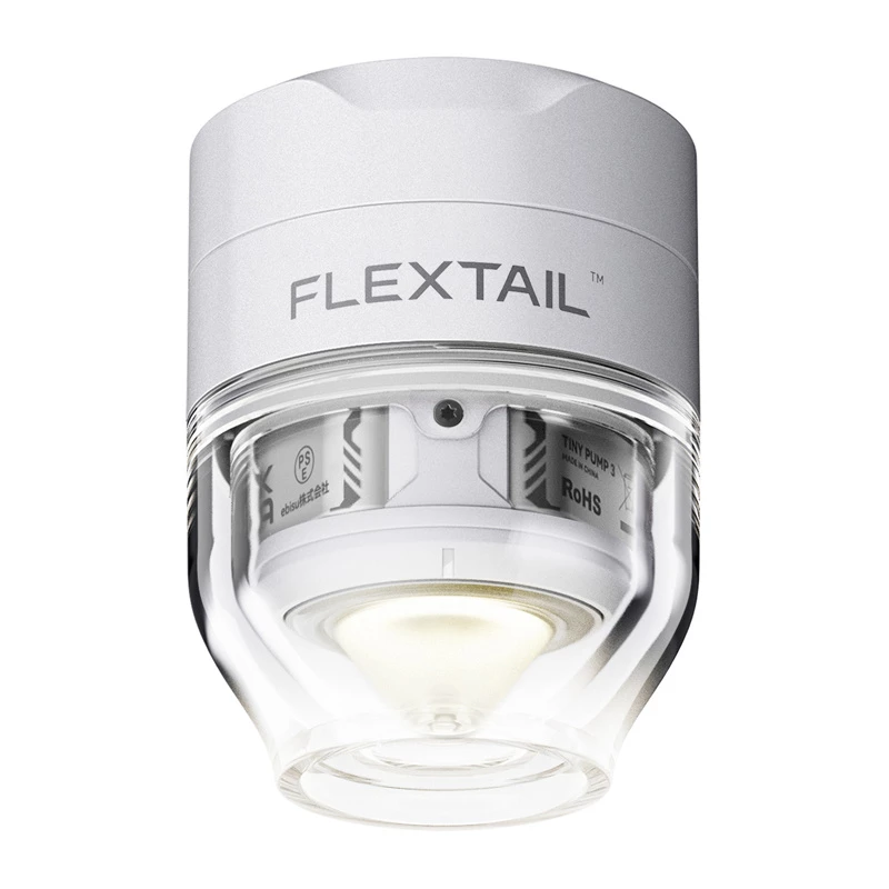 FLEXTAIL Tiny Pump 3X elektrinis siurblys (baltas) – 180 L/min, USB-C įkrovimas, IP44, įmontuotas LED
