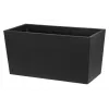 Flowerpot Thermo Patio D76 Black 76 cm apvalus dvigubų sienelių izoliuotas lauko vazonas