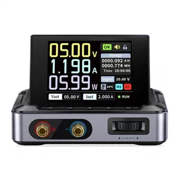 FNIRSI DPS150 PD reguliuojamas nuolatinės srovės maitinimo šaltinis 150W 0-28V 0-5A USB-C PD ir DC įėjimas su TFT ekranu
