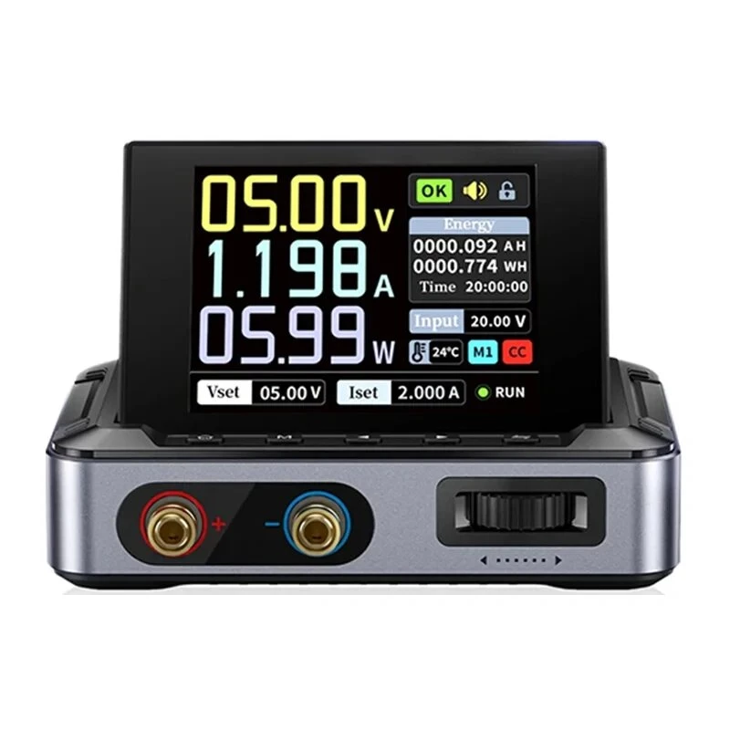FNIRSI DPS150 PD reguliuojamas nuolatinės srovės maitinimo šaltinis 150W 0-28V 0-5A USB-C PD ir DC įėjimas su TFT ekranu