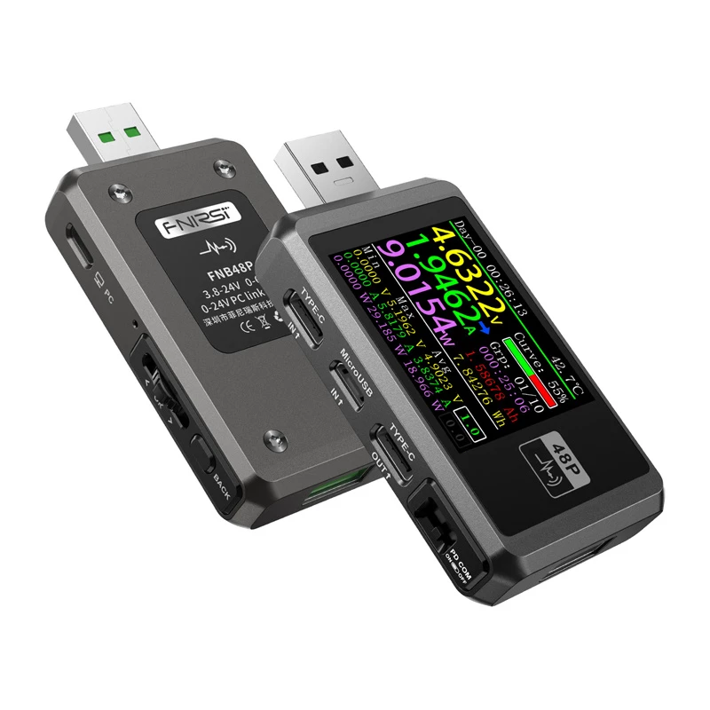 FNIRSI FNB48P USB įtampos ir srovės testeris, juodas