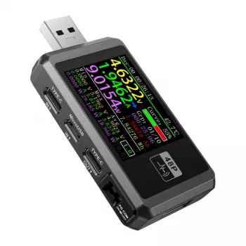 Fnirsi FNB48P USB prievadų testeris, juodas