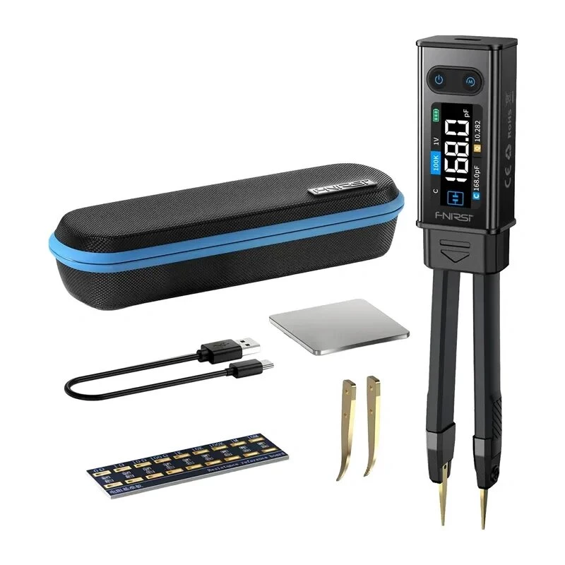 FNIRSI LCR-ST2 Didelio tikslumo LCR matuoklis | 100 kHz testavimo dažnis, 2,8 colio TFT ekranas, USB-C