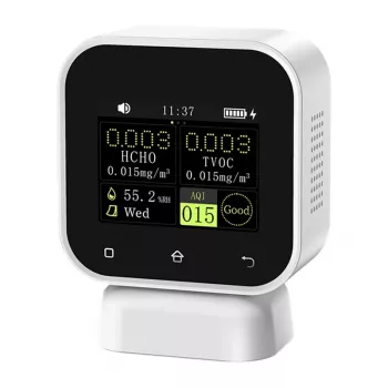 FNIRSI SFD-02 4-in-1 Oro Kokybės Monitorius su Formaldehido Detektoriumi ir Liečiamu Ekranu
