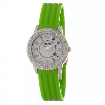 Folli Follie Donatella Moteriškas Kvarcinis Laikrodis WF5T003ZTWV 33mm Balta Oda