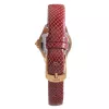 Folli Follie Heart4Heart moteriškas kvarcinis laikrodis WF1B006STSR 33mm rožinio aukso nerūdijančio plieno korpusas, baltas ciferblatas, raudonas odinis dirželis
