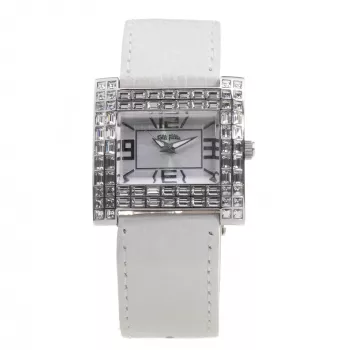 FOLLI FOLLIE Moteriškas laikrodis WF7A007SPS (35 mm) – nerūdijančio plieno korpusas, rožinis odinis dirželis, kvarcinis mechanizmas