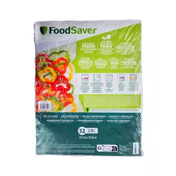 FoodSaver Macom 3201 stačiakampių maisto laikymo indų rinkinys su dozatoriumi, 32 vnt., baltas/skaidrus