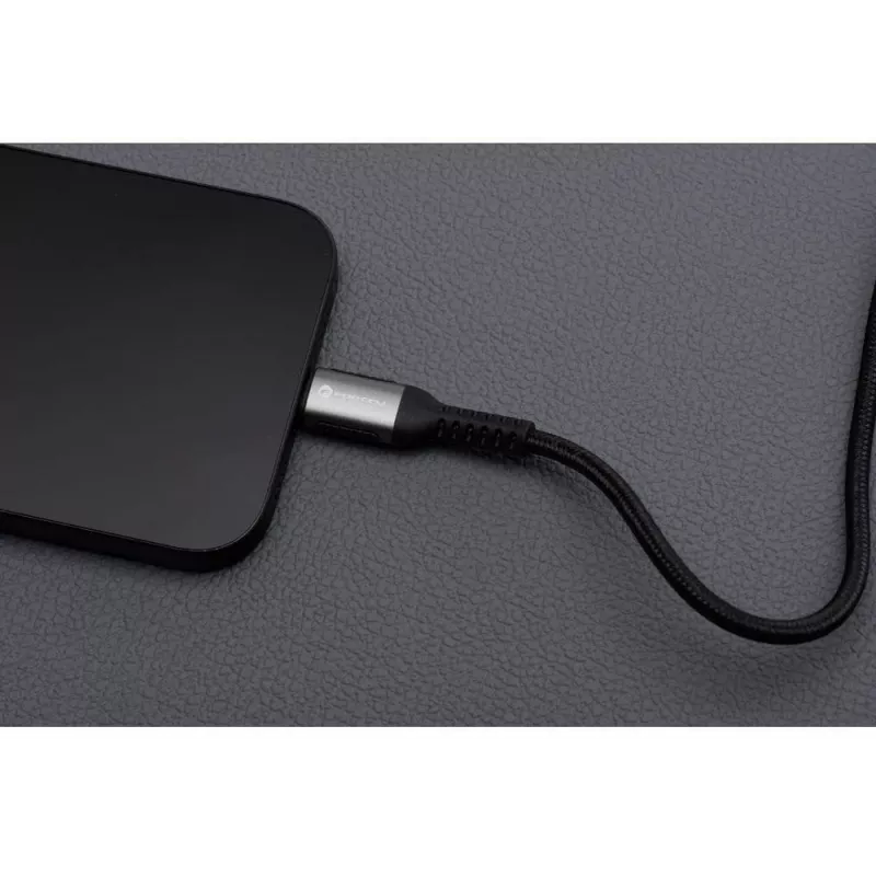 Forcell F-Energy Cafule USB-C į USB-C laidas 3m 240W PD 3.1 QC 4.0 pintas juodas