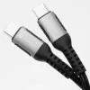 Forcell F-Energy Cafule USB-C į USB-C laidas 3m 240W PD 3.1 QC 4.0 pintas juodas