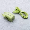 Forcell F-Energy GaN III VT-41 33 W sieninis įkroviklis, 1x USB-C PD 3.0/PPS ir 1x USB-A QC 4.0, žalias