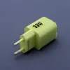 Forcell F-Energy GaN III VT-41 33 W sieninis įkroviklis, 1x USB-C PD 3.0/PPS ir 1x USB-A QC 4.0, žalias