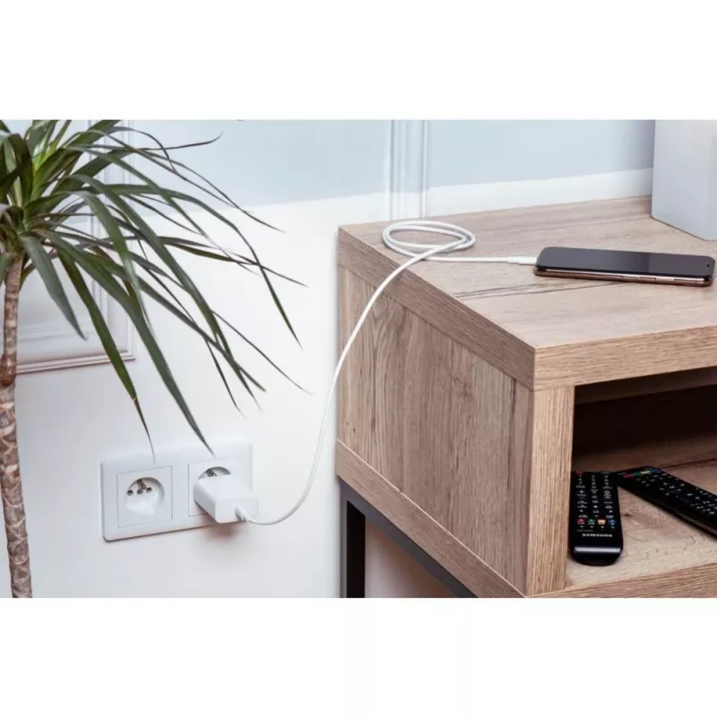 Forcell F-Energy USB-C į USB-C laidas QC4.0 PD 5A 100W 3m Baltas C339