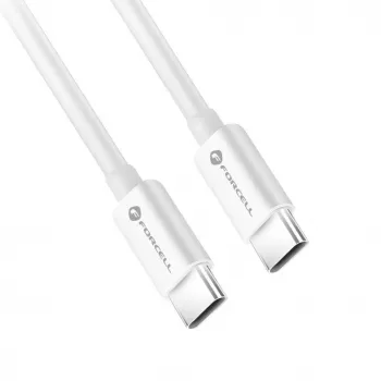 Forcell F-Energy USB-C į USB-C laidas QC4.0 PD 5A 100W 3m Baltas C339