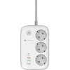 Forcell F-Energy VT-PS03 išmanusis ilgintuvas, 3x Schuko lizdai, USB-C PD 30W, 3x USB-A QC 3.0, Wi-Fi, Tuya programėlės valdymas, 2500W/10A