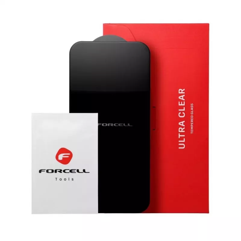 Forcell Ultra Clear Glass grūdinto stiklo apsauginis ekranas, skirtas „Xiaomi Redmi 14C“, juodas rėmelis