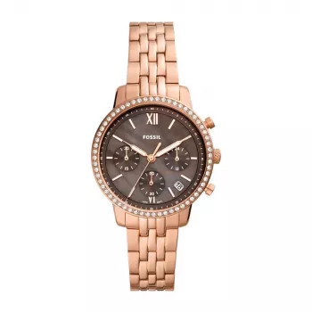 Fossil Carlie Mini Women's Quartz Watch ES5218 36mm Rose Gold-Tone Stainless Steel
