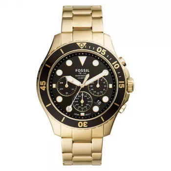 Fossil FS5727 Vyriškas Chronografinis Kvarcinis Laikrodis 46mm Juodas Ciferblatas Juoda Oda