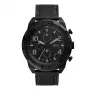 Fossil FS5874 Vyriškas laikrodis su mėlynu ciferblatu ir rudu odiniu dirželiu, 42 mm