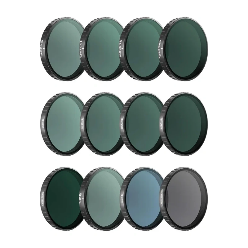 „Freewell“ filtrų rinkinys „OSMO Action 6 Mega Kit“ – 12 dalių