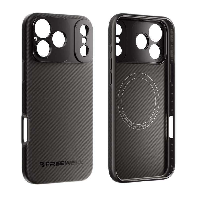 Freewell Sherpa Series iPhone 17 Pro Max dėklas su 17 mm srieginiu tvirtinimu