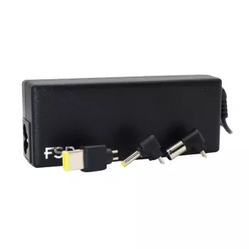 FSP NB 90W universalus nešiojamojo kompiuterio AC adapteris su 8 keičiamais antgaliais - juoda