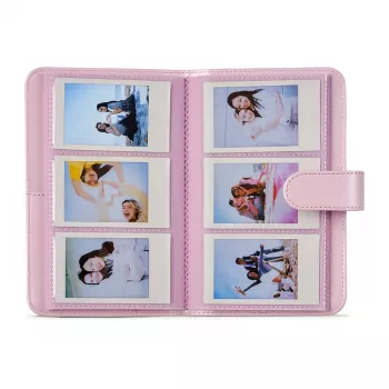 Fujifilm Instax Mini Album Candy Pink – 64 kišenių nuotraukų albumas, skirtas Instax Mini nuotraukoms