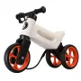 FUNNY WHEELS Rider Super 2-in-1 konvertuojamas balansinis dviratis ir triratis, balta/oranžinė