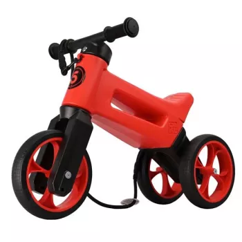 FUNNY WHEELS Rider Super Sportinis 2-in-1 balansinis dviratis triratis mažiems vaikams, Chili Red