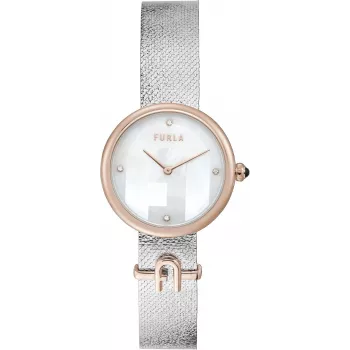 FURLA Arco Chain moteriškas laikrodis WW00022004L5 32mm rožinio aukso nerūdijantis plienas