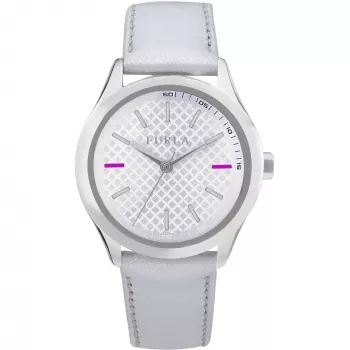 FURLA Giada Moteriškas Kvarcinis Laikrodis 35mm Nerūdijančio Plieno Korpusas Rožinis Odinis Dirželis R4251101504