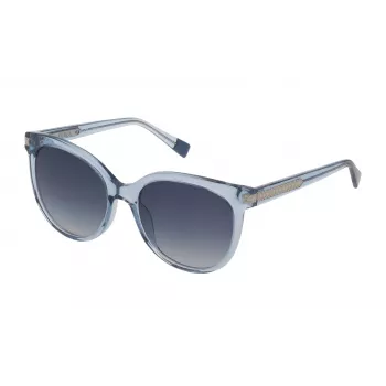 FURLA SFU337-5497DY Moteriški akiniai nuo saulės, rėmelis iš rudo Havana acetato, rudi gradientiniai lęšiai, 54 mm