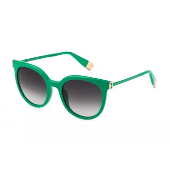 FURLA SFU625-52092X Moteriški drugelio formos akiniai nuo saulės 52/20/140 mm Pilka gradacija